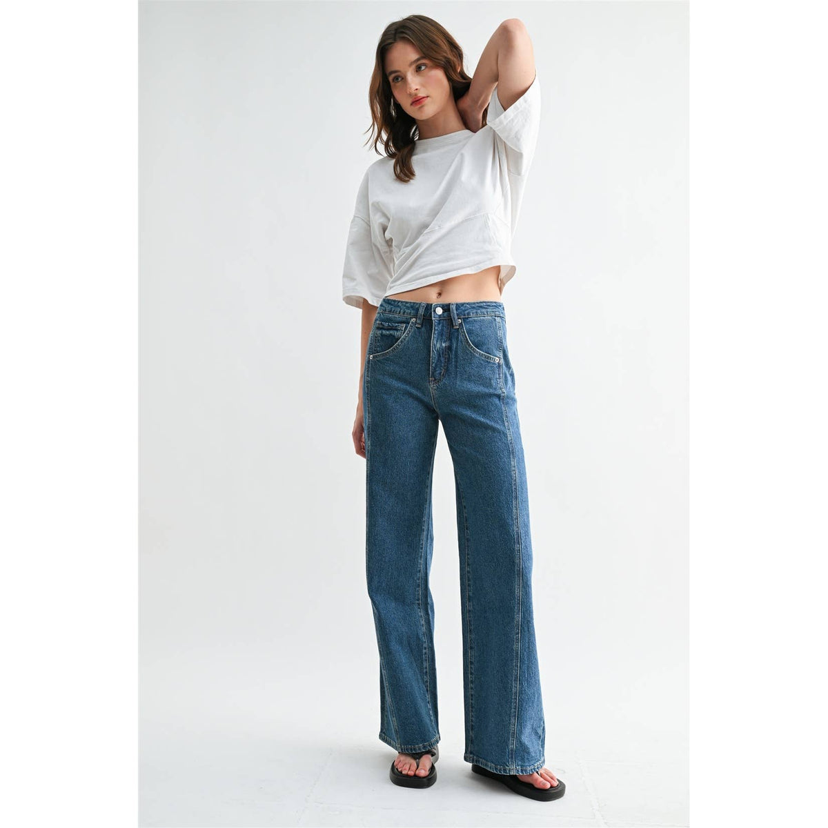 High Rise Wide Leg Side PanelHIGH RISE WIDE LEG SIDE PANEL