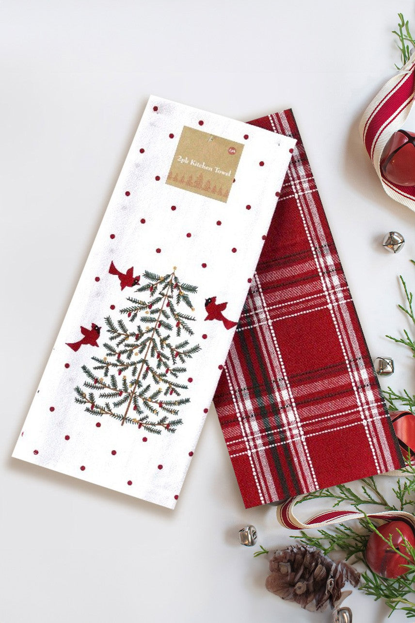2 pc Christmas Kitchen Towels - Debs on 5th