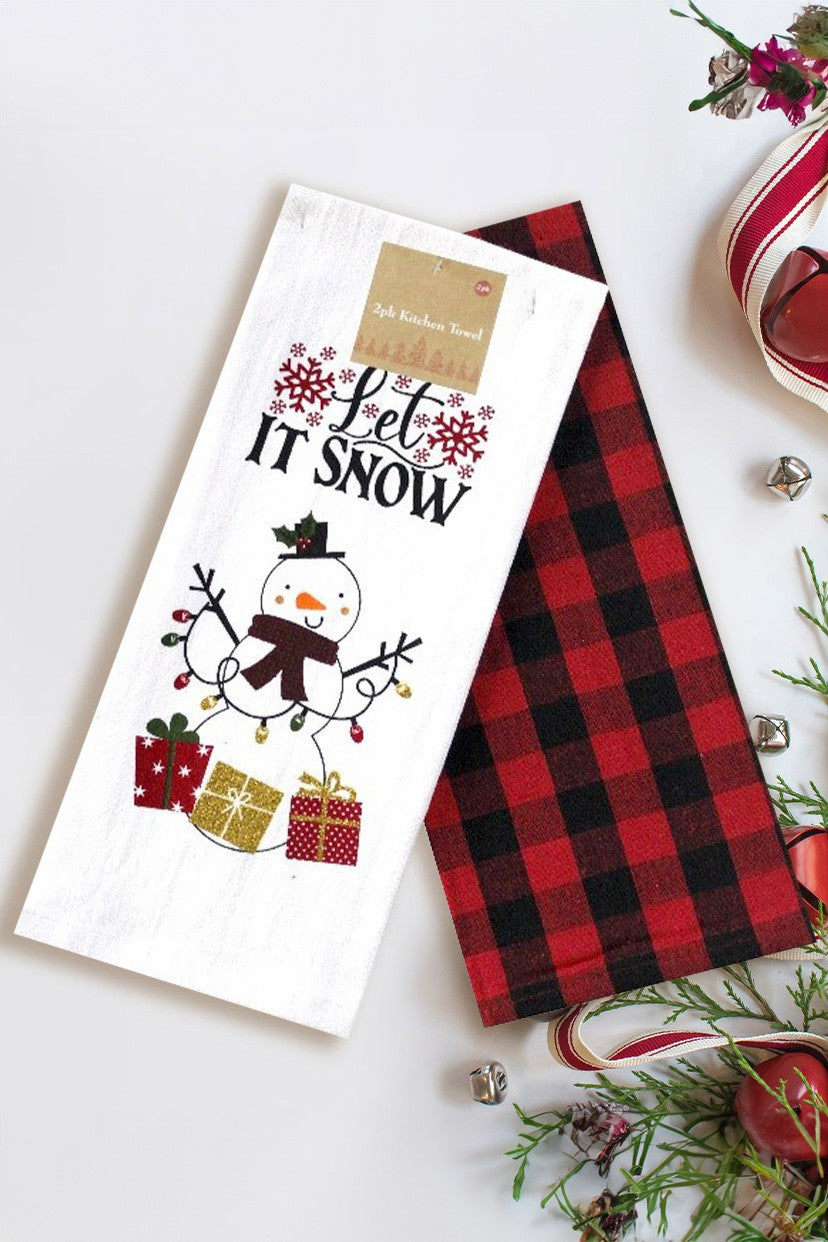 2 pc Christmas Kitchen Towels - Debs on 5th