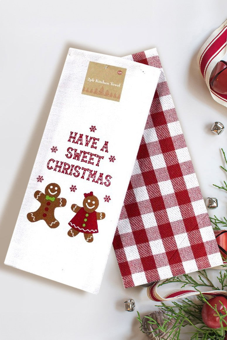 2 pc Christmas Kitchen Towels - Debs on 5th