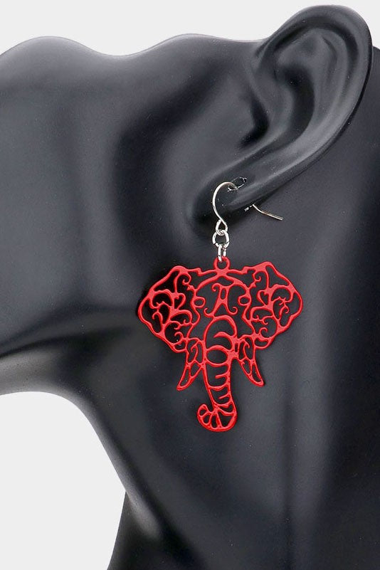 Elephant Cut out Earrings - Debs on 5th