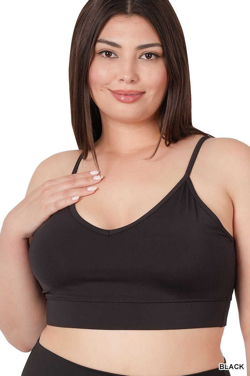 Athletic Adjustable Strap Padded Bra, - Debs on 5th