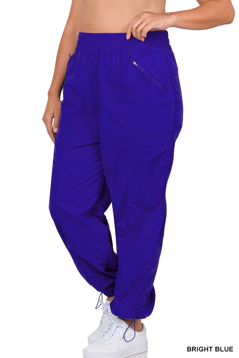 Plus Size Windbreaker Smocked High Jogger - Debs on 5th