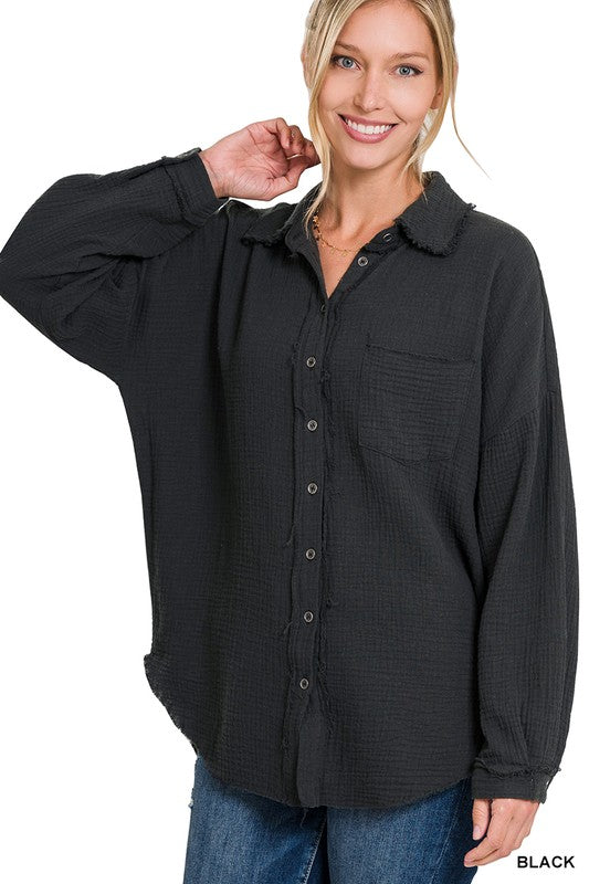 Nice and Easy Raw Edge Shirt - Debs on 5th