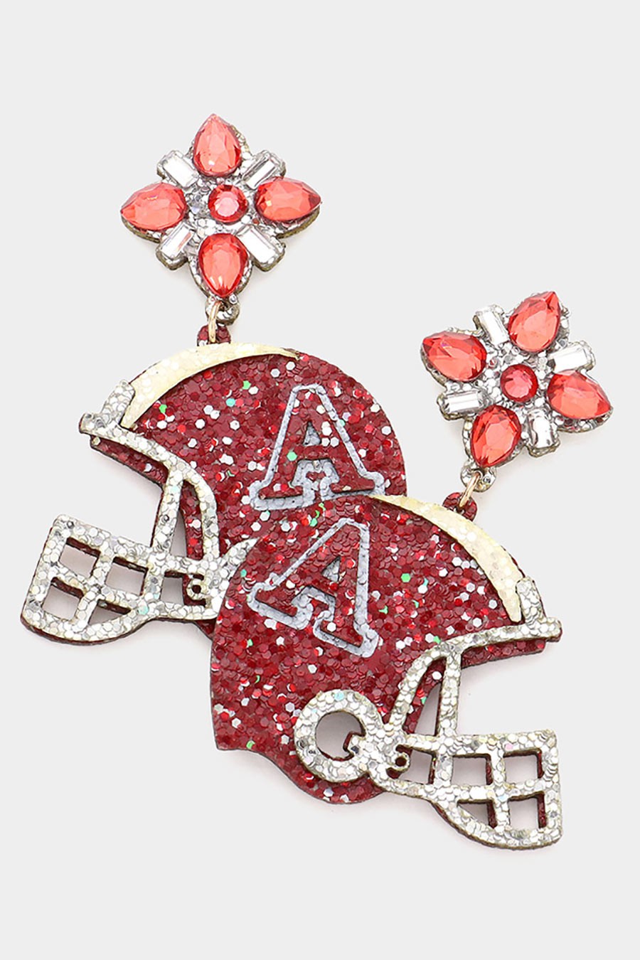 Game Day Glittered Football Helmet Earrings - Debs on 5th