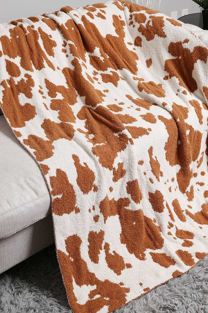 Cow Patterned Reversible Blanket - Debs on 5th