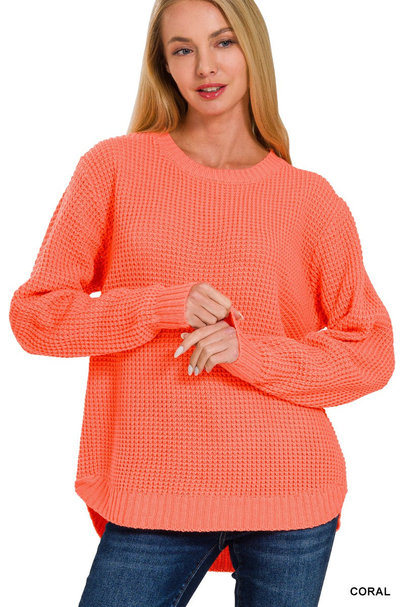 Midweight Waffle Sweater - Debs on 5th