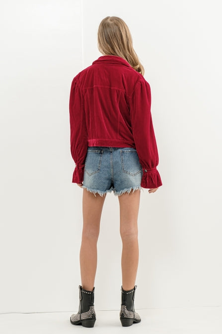 Velvet Crop Jacket - Debs on 5th