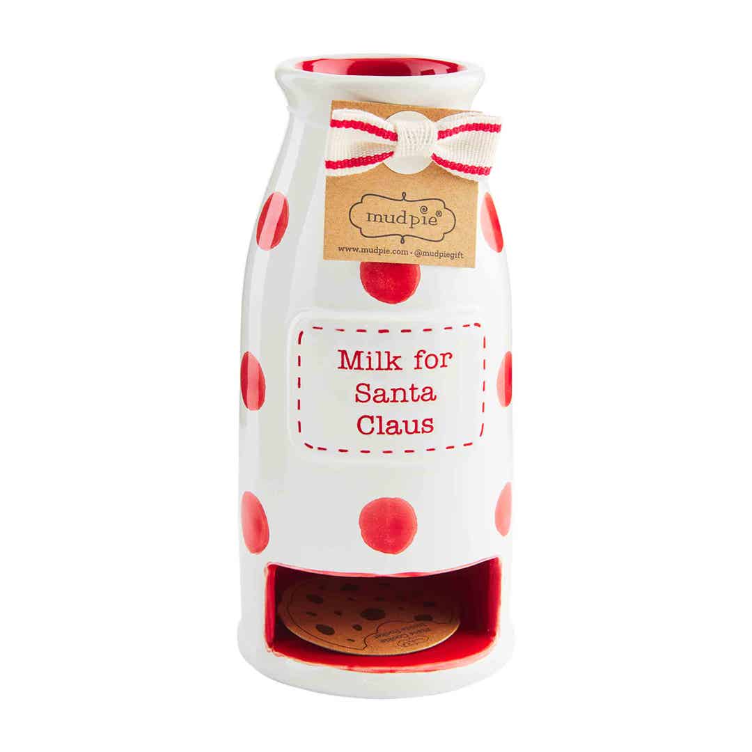 Santa Ceramic Milk and Cookies Jug - Debs on 5th