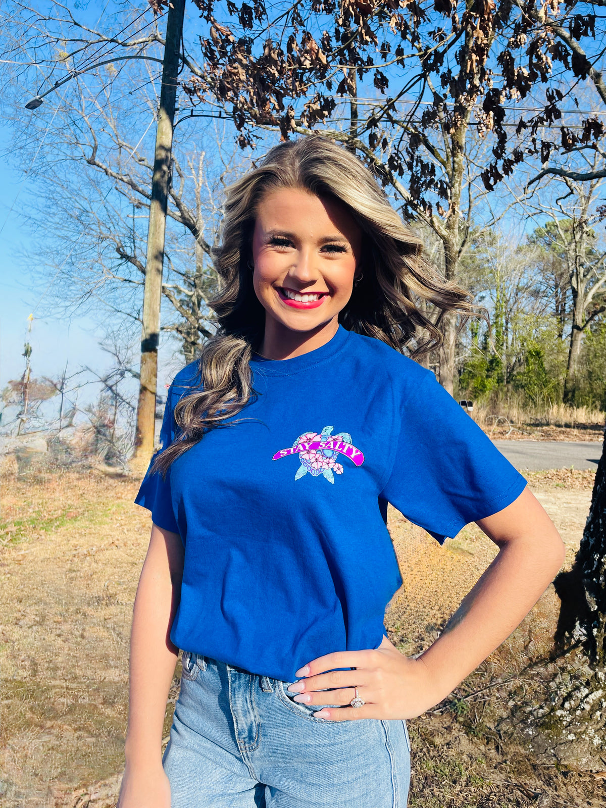 Flower Turtle Graphic Tee Shirt