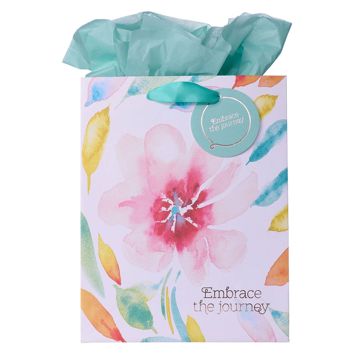 Gift Bag MD Pink Daisies Embrace