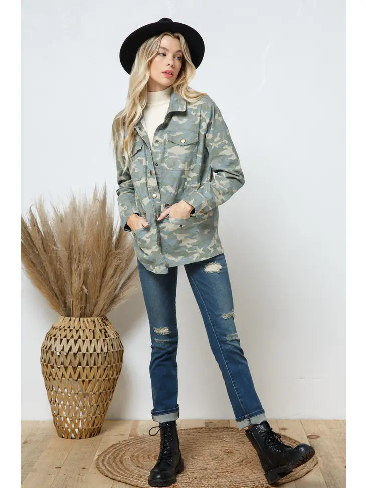 Dispatch Military Snap Up Jacket - Debs on 5th