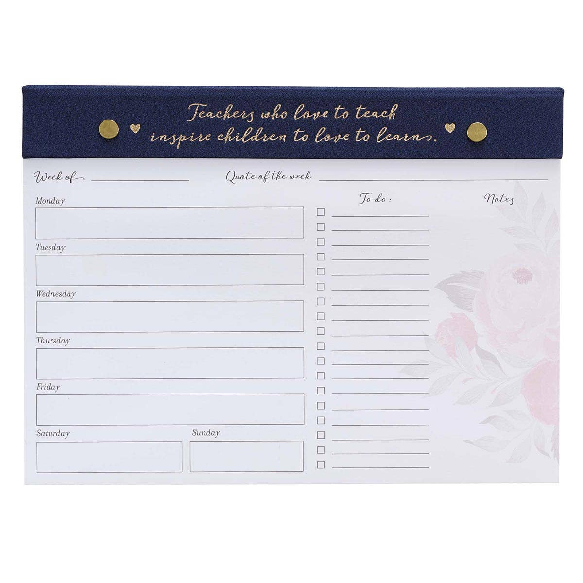 Undated Planner Pad Navy Inspire Children
