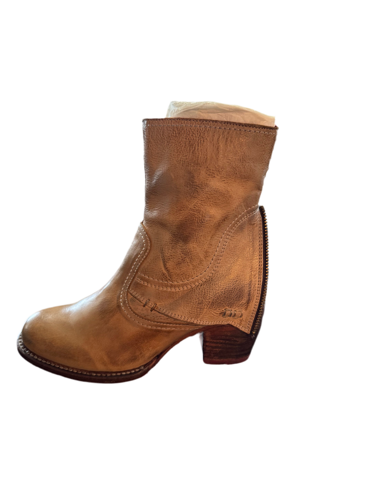 Iris Zipper Detail Bootie by Bedstu