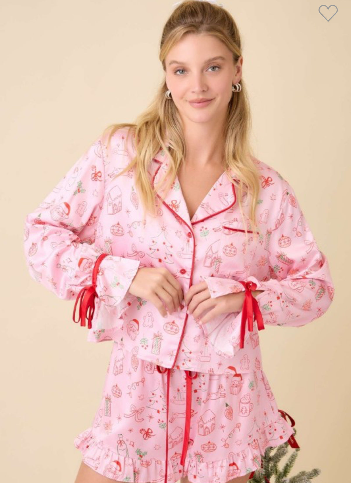 Pink Christmas Pajama Set