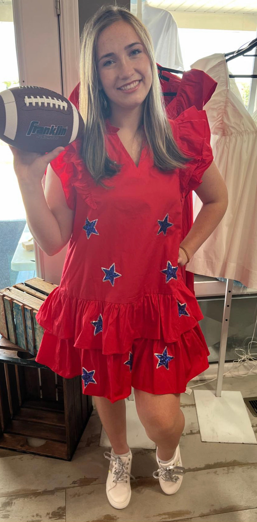 Sequin Star Game Day Dress - Debs on 5th