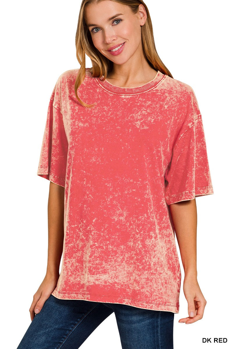 Washed Short Sleeve Top