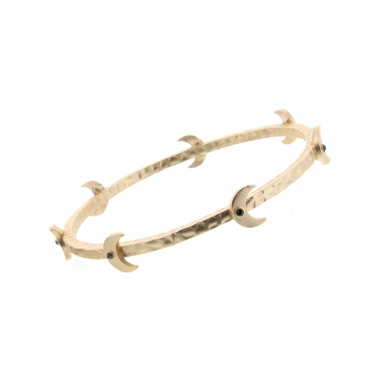 Moon Station Gold Bangle Bracelet - Debs on 5th
