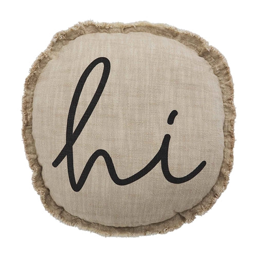 Cotton Pillow with Fringe Trim - Debs on 5th