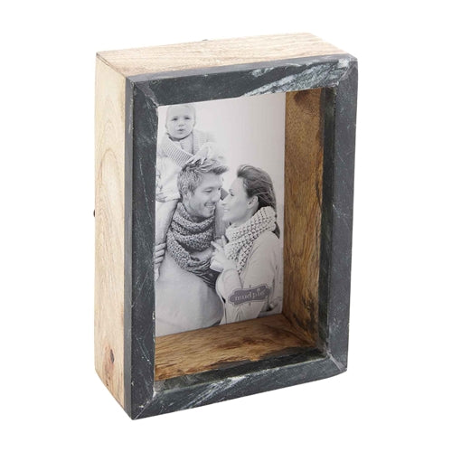 Mango Wood & Marble Shadow Box - Debs on 5th