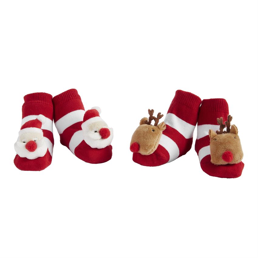 Rattle Toe Christmas Socks - Debs on 5th