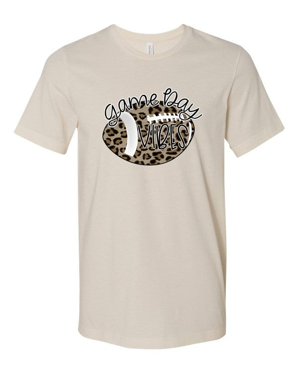 Leopard Game Day Vibes Graphic Crew Neck Softstyle Tee - Debs on 5th