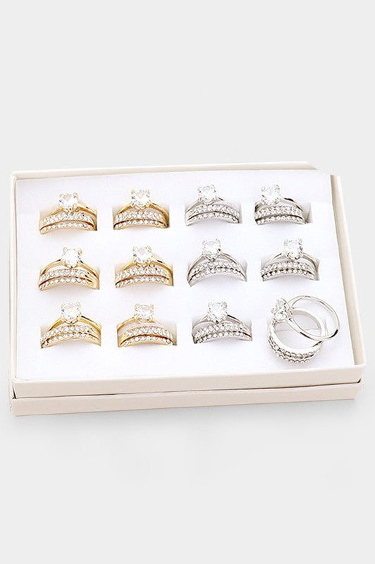 Crystal Pave Rings - Debs on 5th