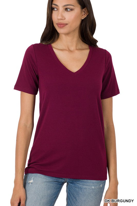 Short Sleeve V-Neck Tee - Debs on 5th