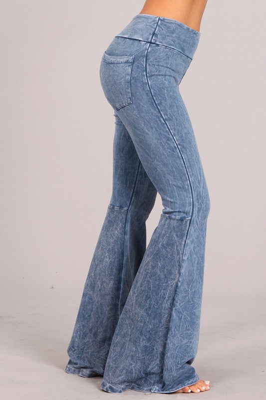 Mineral Washed Pants with Back Pockets - Debs on 5th