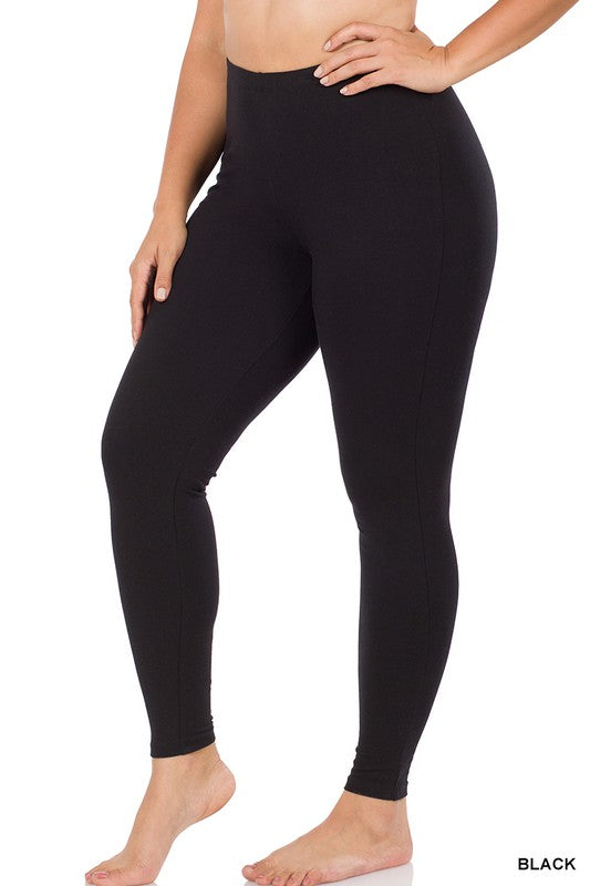 Cotton Full Length Leggings Plus - Debs on 5th