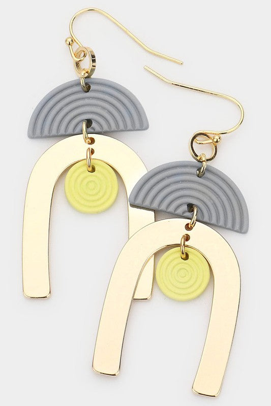 Abstract Metal Arch Link Dangle Earrings - Debs on 5th