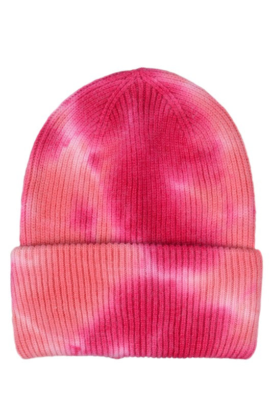 Women Double Layer Tie Dye Beanie - Debs on 5th