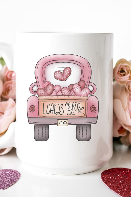 Loads of Love Pink Valentines Day Truck Cup - Debs on 5th