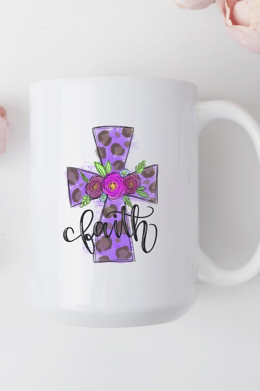 Purple Faith Easter Coffee Cup - Debs on 5th