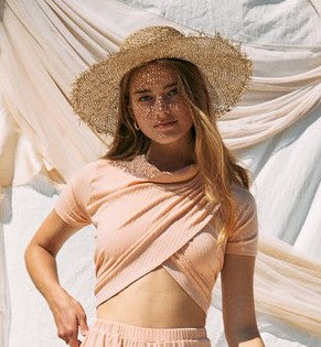 Open Tie Back Rib Top - Debs on 5th