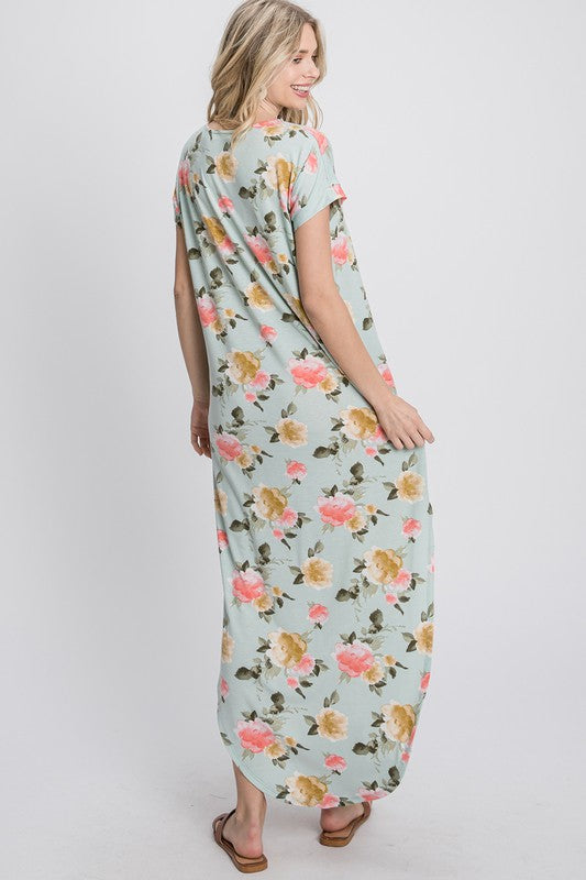 Floral Print Maxi Dress - Debs on 5th
