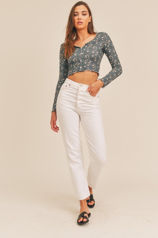 Flower Power Long Sleeve Top - Debs on 5th