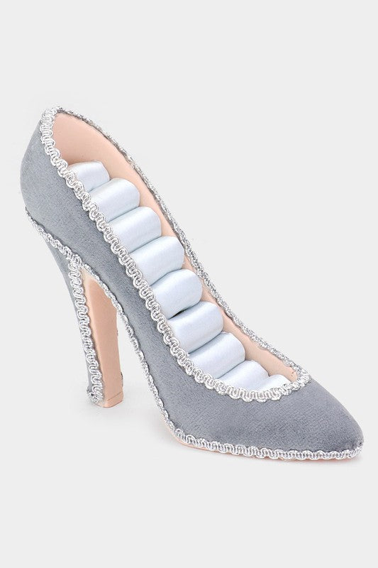 Velvet Stiletto Heel Ring Display Stand - Debs on 5th