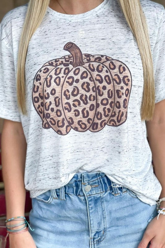 Leopard Pumpkin Marble Tee - Debs on 5th