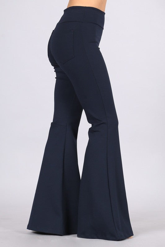 Wide Flared Pants w/Back Pockets - Debs on 5th