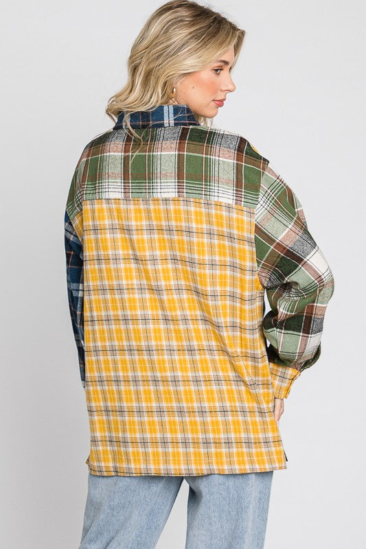 Multi Color Flannel Top - Debs on 5th