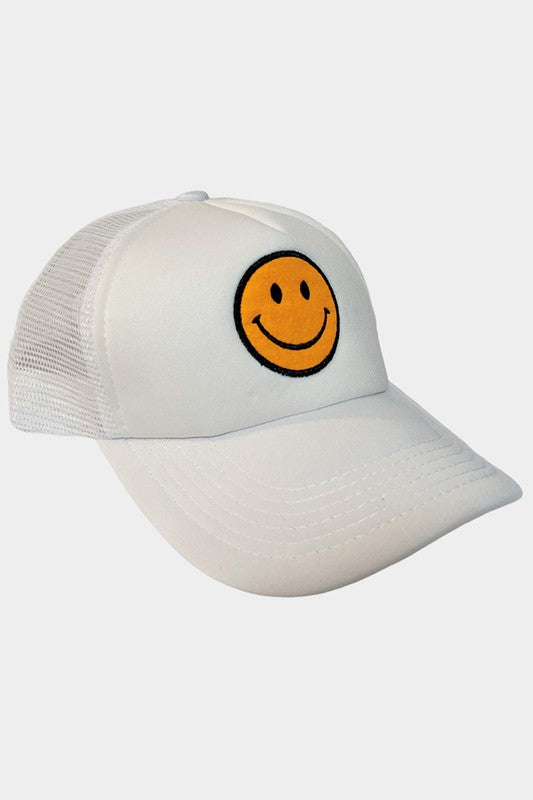 Smile Accented Mesh Back Baseball Cap - Debs on 5th