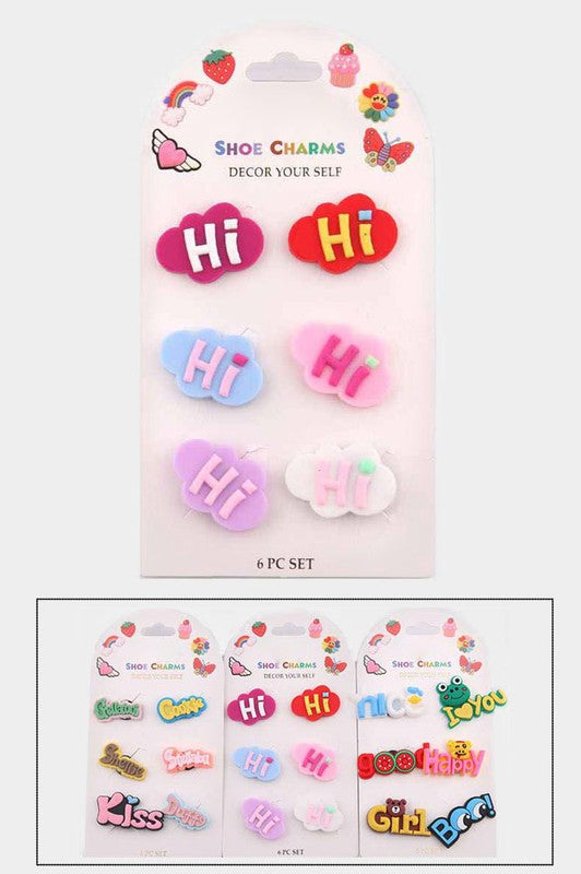 Hi Message Shoes Deco Charm - Debs on 5th