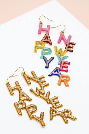 Happy New Year Earrings - Debs on 5th