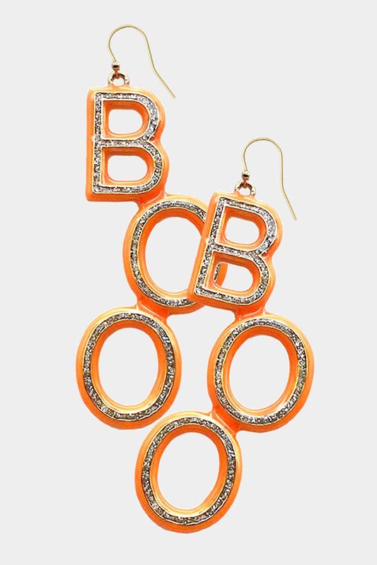 BOO Message Drop Down Dangle Earrings - Debs on 5th