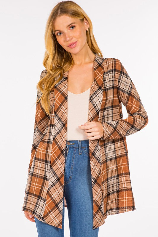 Casual Plaid Pattern Flannel Shirt - Debs on 5th