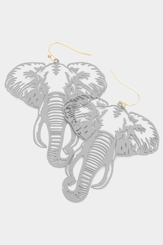 Elephant Filigree Dangle Earrings - Debs on 5th
