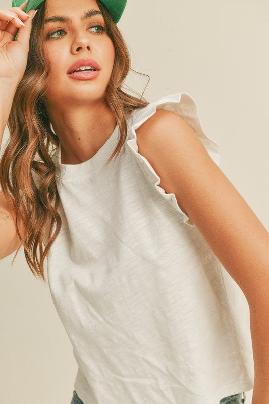 Easy Livin Ruffled Sleeve Top - Debs on 5th