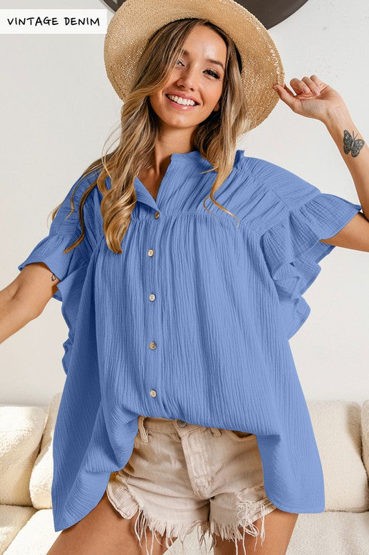 Summer Breeze Gauze Top - Debs on 5th