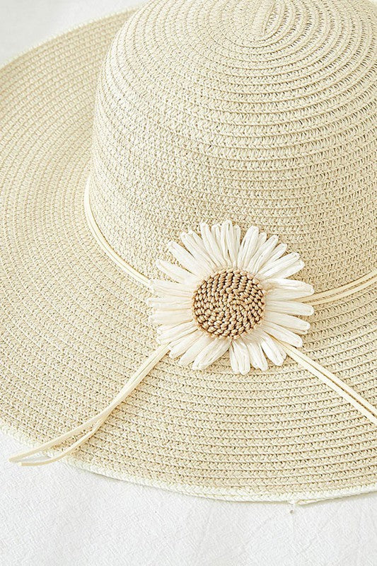 Sunflower Band Straw Sun Hat - Debs on 5th